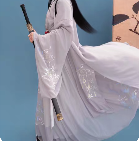 包邮清梳如意情侣魏晋风交领齐腰cp款原创汉...