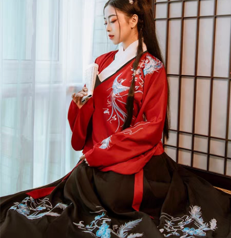 包邮艺缕原创正品【鸾凤】交领汉服女琵琶袖明...