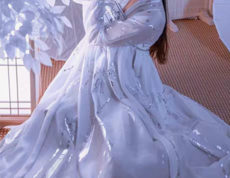 艺缕原创春夏款传统汉服女齐胸襦裙白色日常清...