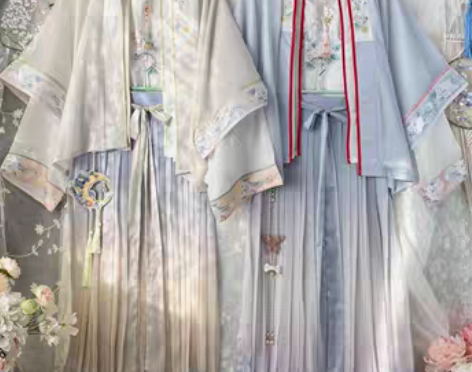 转卖夜子溪原创汉服女【花满园】宋制百褶裙对...
