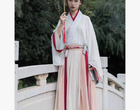 转卖【秋色】五五年汉服女晋制交领齐腰一片式...