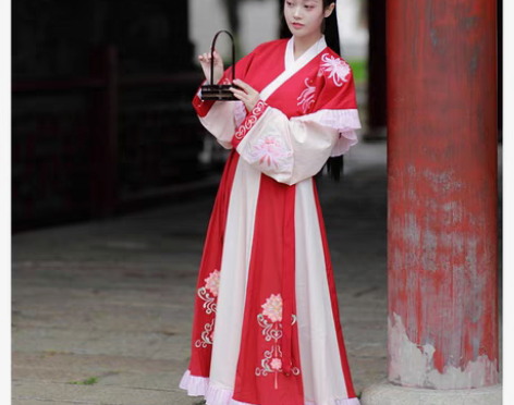 包邮五五年工作室【千灯结】原创汉服女晋制交...