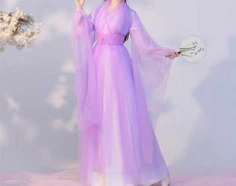 转卖古装汉服女超仙气飘逸古风广袖流仙裙古筝...