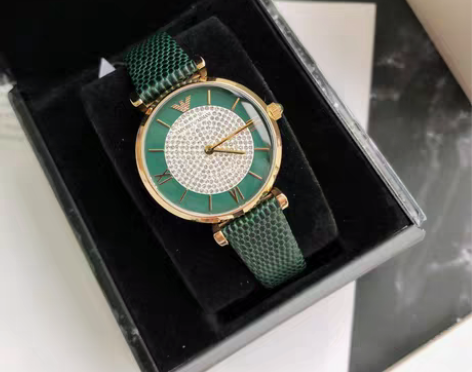 包邮阿玛尼女生手表韩版真皮带手表女学生 感...