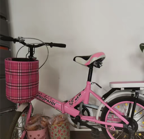 女孩折叠自行车，能承重100多斤，一直闲置...