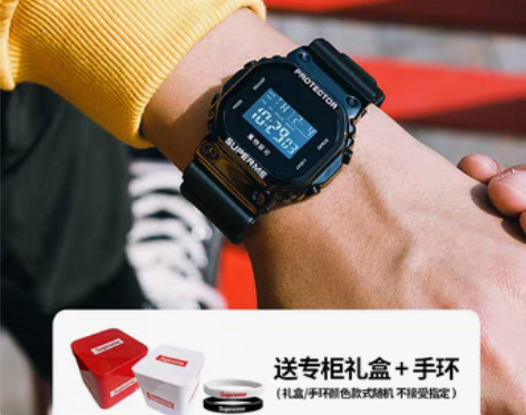 转卖superme手表男士机械初中学生潮流...