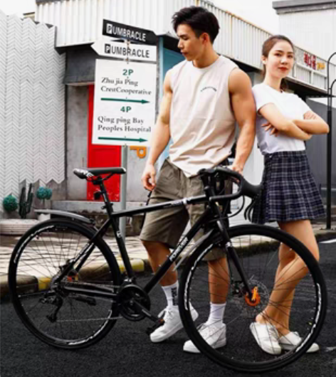 转卖上海永久牌27速弯把公路自行车男变速铝...