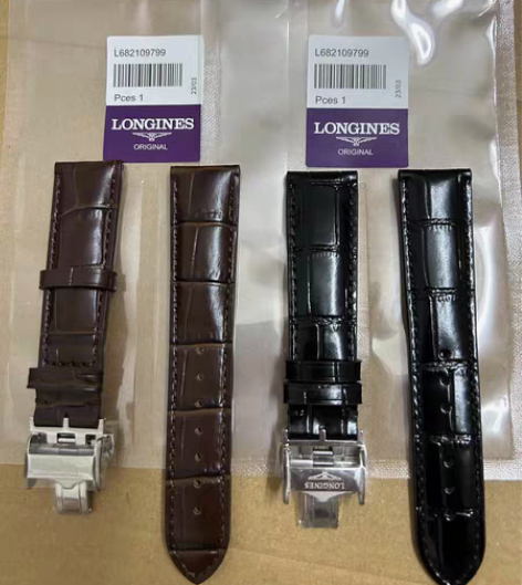 包邮浪琴名匠真皮表带月相康卡斯军旗律雅瑰丽...