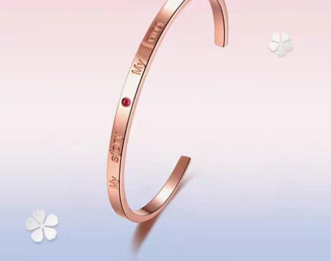 伊士曼合金镶钻手镯，女，偏小，全新，银色的...