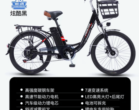 转卖飞鸽电动自行车新国标电瓶车男女通用代步电动车新款可带人长...