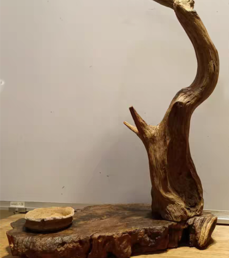 包邮干泡台毛笔架鸟站台 材质     枝材...