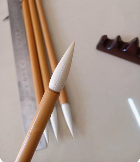 包邮羊毫长峰大楷毛笔，出锋4.6口径1.1...