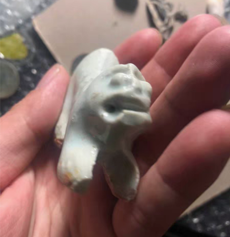 包邮宋代笔架动物型水滴 ，清白瓷，少只腿，...