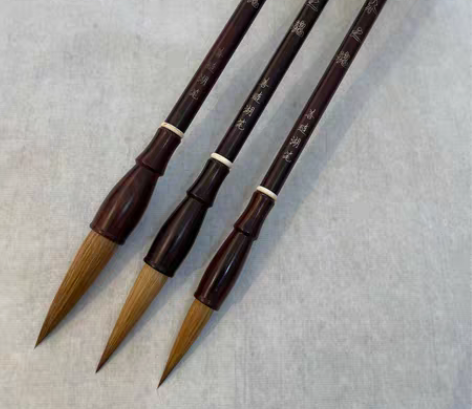 包邮库存善琏湖笔〈狼毫小叶紫檀〉3支高档套...