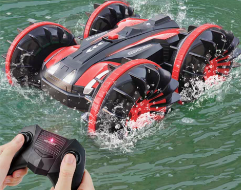 转卖遥控汽车儿童遥控车水陆两栖越野车充电动...