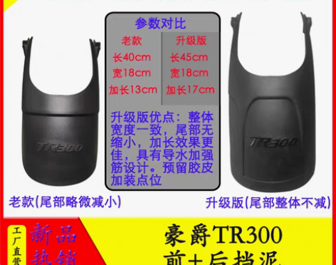 转卖适用于豪爵TR300摩托车前后挡泥板挡...