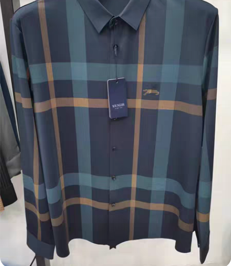 包邮全新特价撤柜正品雅戈尔男士长袖衬衫格春...