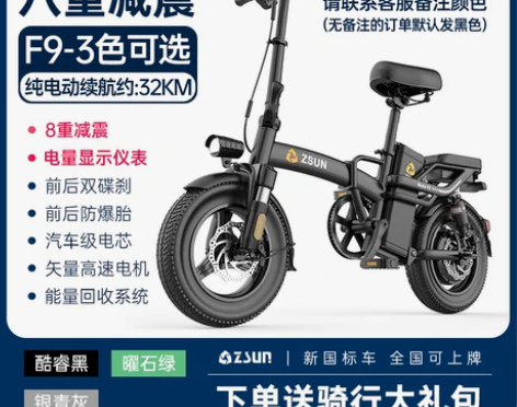 转卖德国尊尚折叠电动自行车锂电池代驾超轻小...