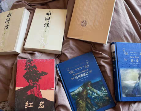 水浒传上下人民文学出版 红岩未拆 傅雷家书...