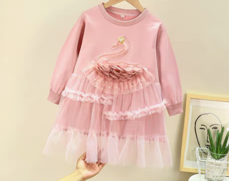 转卖拉夏贝尔童装女童连衣裙春装儿童公主裙春...
