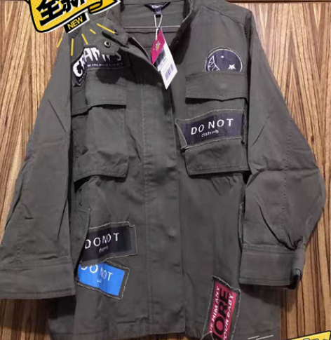 包邮全新带吊牌拉夏贝尔品牌全棉布料贴布工装...