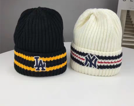 韩国代购MLB毛线帽女针织帽冷帽NY洋基L...