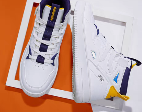 转卖特步男鞋高帮板鞋男秋季男士休闲鞋冬季保...