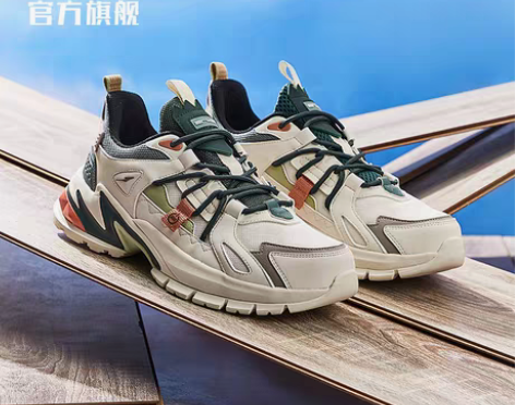 转卖鸿星尔克休闲鞋男2021新款透气网面鞋...