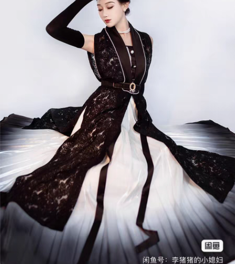 包邮拟梦赫本蕾丝比甲汉服 三件套 M码 全...