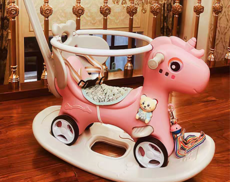 转卖摇摇马小木马+儿童摇马婴儿宝宝两用溜溜...