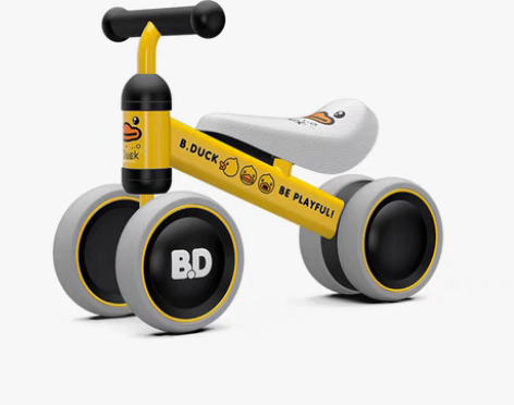 转卖乐的小黄鸭儿童平衡车新年礼物宝宝玩具溜...