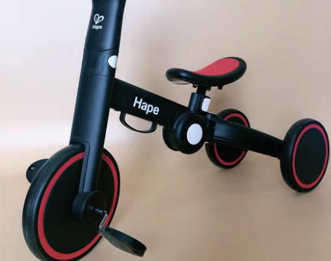 包邮全新正品德国Hape三合一折叠平衡车黑...