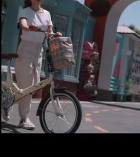 永久折叠减震变速至尊20寸黄色自行车全新未...