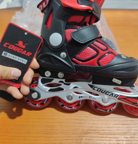 包邮美洲狮轮滑鞋儿童女童溜冰鞋男孩初学者旱...