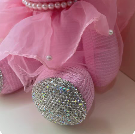 包邮日本镶钻兔子玩偶毛绒玩具轻奢布娃娃客厅...