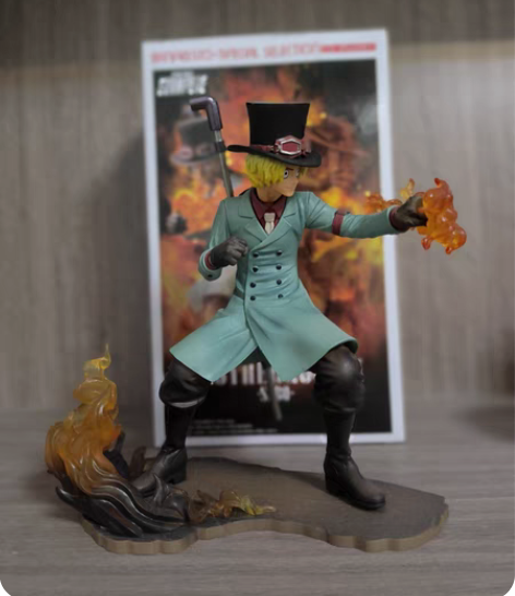 海贼王萨博手办《火拳萨博》 盒子无破损，缺...