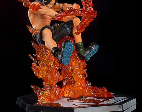 转卖海贼王十字火拳艾斯路飞手办模型玩偶公仔...