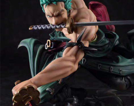 日本动漫海贼王手办 三千世界索隆 三刀流草...