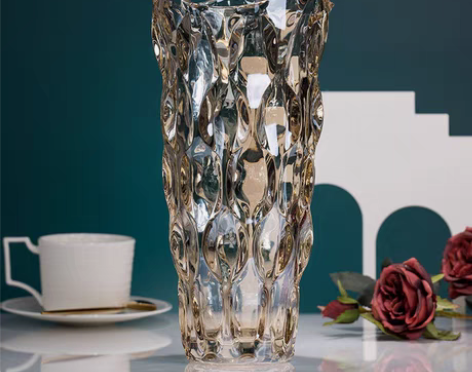 包邮【绝美琥珀色！】美式轻奢琉光水晶玻璃花...