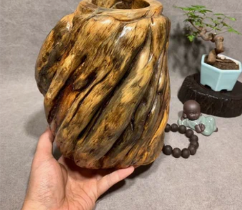 包邮风化树瘤花瓶手作花插笔筒侘寂风格禅意空...