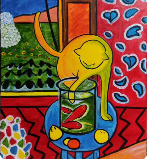 包邮全新手绘马蒂斯野兽派画餐厅卧室现欧式装...