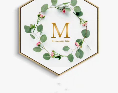 转卖ins装饰画六边形客厅家居北欧风沙发背...