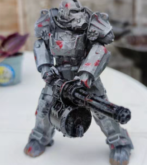 包邮辐射四款动力装甲模型图纸，FALLOU...