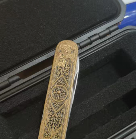 德国索林根古董口袋刀 黄铜雕花 详情见图 ...