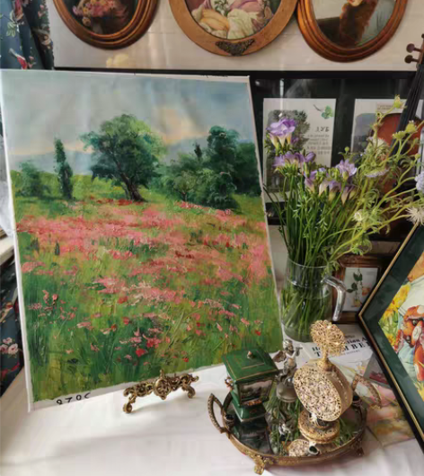 包邮唯美风景手绘油画 小幅，1和2，3.4...