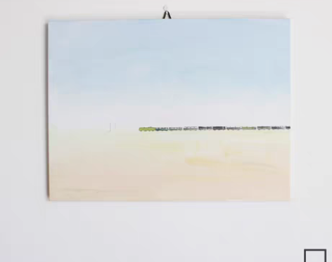 转卖《坐火车去看你》宋庄画家纯手绘现代简约...