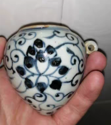 包邮明代青花缠枝纹鸟食罐！ 品相完整！青花...