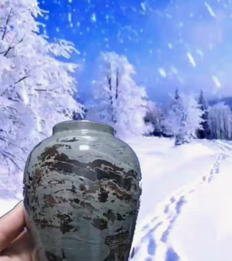 包邮天然奇石国画石草花石博古架摆件花瓶笔筒...