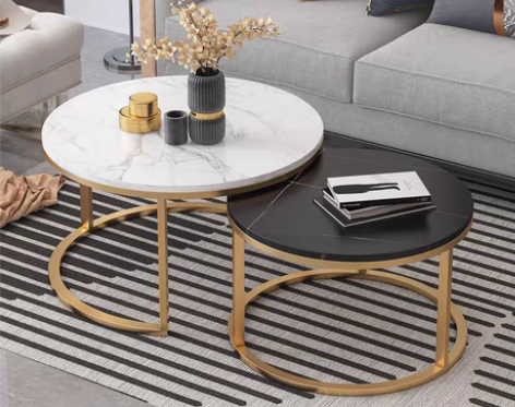 转卖【双11狂欢价】北欧风格大理石茶几简约...