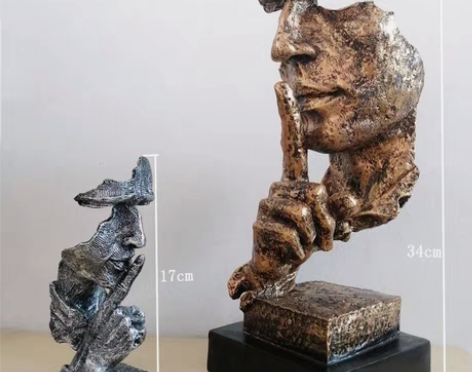 包邮沉默是金复古简约办公室装饰摆件个性家居...